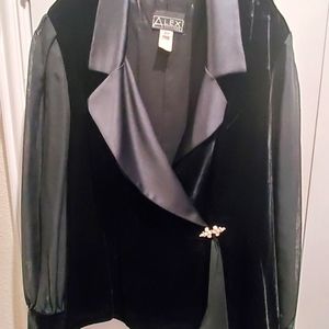 Womens Evening, Velvet Jacket and Skirt set, size 24